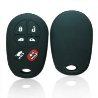 Silica Gel Key Holder for Toyota Sienna Remote Car Key Cover Fob for Toyota Sienna Case for Keychain Alarm Covers for Car Keys