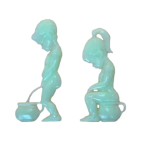 男&女廁所辨示牌-夜光(修繕/裝潢/浴廁/貼片/寢具/傢飾/家飾/布飾/裝飾/壁貼/標示/☆所/男女)
