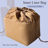 Nylon Purse Organizer Insert for Loewe Pebble Bucket Bag Handmade Inner Liner Bag Cosmetics Drawstring Bag Organizer Insert