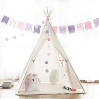 美琪 (媽媽寶寶)韓式寶寶아기遊戲小帳篷 米白色粉窗綠窗黃窗藍窗 장난감 집玩具屋攝影道具