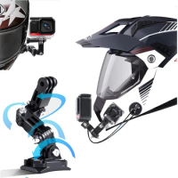 Motorcycle Helmet Mount Curved Adhesive Arm For Xiaomi yi 4K Gopro Hero 10 9 8 7 SJCAM sj4000 Eken H9 Action Camera Accessories