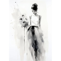 LAVOD藝廊 bride 2 50X70cm 高清微噴油畫系列(無框畫/藝術掛畫/臥房掛畫/客廳掛畫)