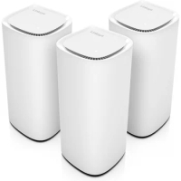 Linksys Velop Pro 7 WiFi Mesh System | Three Cognitive Tri-Band routers | 10 Gbps Speeds | 9,000 sq. ft. Coverage| Connect 200