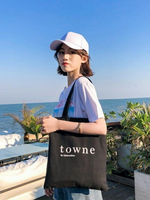 帆布袋 帆布包女斜挎日繫ins學生韓版大容量裝書手提袋子