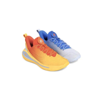 【UNDER ARMOUR】籃球鞋 UA Curry 12 明星賽 咖哩 12代 陰陽 彈力 舒適 耐磨 橘黃 藍灰 6006146-453
