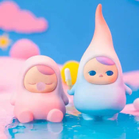 Pop Mart Pucky Relaxing Beans Series Blind Box Mystery Box Toys Doll Cute Anime Figure Desktop Ornaments Collection Gift