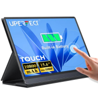UPERFECT Battery Portable Monitor 120Hz Touchscreen Upgraded 15.6 Inch IPS HDR 1080P FHD USB C Monitor Built-in 10800mAh Battery