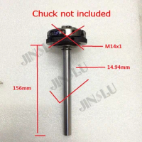 M14x1mm M14 Spindle Shaft 1 pcs Length 156 mm Diameter 14.94 mm for Mini Lathe Chuck Cartridge K01-65 K02-65 K02-50 K01-63B