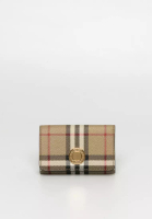 Burberry Check And Leather Small Folding 銀包