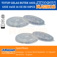 Tutup Gelas Datar p.susu 10oz 120z 14oz 16oz 18oz 22oz / isi 50pcs
