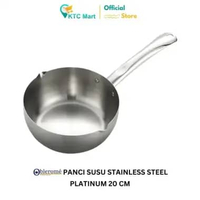 Tajimawa - Pan Stainless 22 cm / Panci Susu / Panci Masak Indomie KTCmart 20cm (PLATINUM)