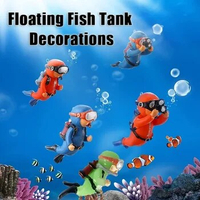 Fish Tank Diver Decoration Aquarium Frogman Ornaments Fishbowl Landscaping Fish Jar Aquarium Decorative Floating Accessories