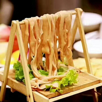 創意火鍋餐具鴨腸架異形涼菜農家樂個性意境菜竹盤子造型蔬菜拼盤