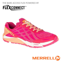 【MERRELL】女 BARE ACCESS FLEX E-MESH 多功能透氣慢跑鞋.機能鞋.運動鞋_ML12612 紅/粉橘