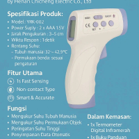Termometer Digital Inframerah Wajah dengan Fungsi Body & Surf Age Infrared Forehead Digital Thermome