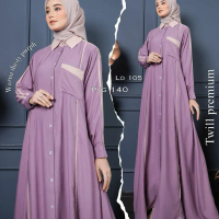 DRESS MAXY/gamis arab premium terbaru twill fatihah by fairuz Wanita Muslim Pesta Maxi Remaja Kancin