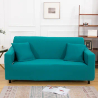 Solid Color Elastic Sofa Covers for Living Room Corner L-shape Couch Cover ArmChair Slipcover Chair Protector 1/2/3/4 Seater