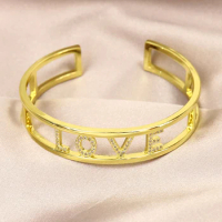 5 Pcs Fashion zircon LOVE jewelry Bangle Crystal Bangle Bracelet Fashion Jewelry bangle jewelry Star Women bangle 8463