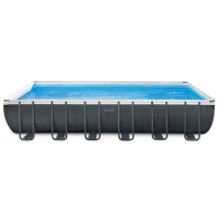 Intex 26364 24FT Outdoor Above Ground Metal Frame Swimming Pool for sale with Accessories