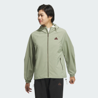 adidas 愛迪達 外套 女 連帽運動外套 亞規 TECH WV JKT 綠 JJ1129