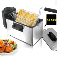 3L single-cylinder fryer fryer 2000W smokeless stainless steel fryer commercial household Electric fryer 1pc