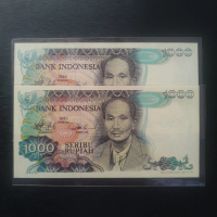 Uang Kuno 1000 Rupiah Soetomo 1980 Gress