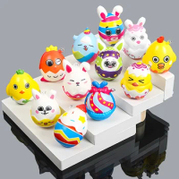 12pcs Squishy Easter Bunny Eggs Stress Relief Toys Kids Easter Party Favor Gifts for Guests Egg Basket Stuffer Goodie Fillers