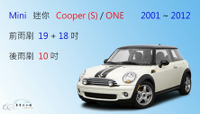 【車車共和國】Mini 迷你 Cooper (S) / ONE 2001~2012 矽膠雨刷 軟骨雨刷 前雨刷 後雨刷