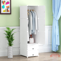 簡易衣柜客廳簡約現代組裝布衣櫥宿舍單人塑料經濟型小號收納柜子