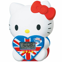 小禮堂 Hello Kitty 45周年紀念造型電子鬧鐘《紅藍》擺飾.時鐘.桌鐘