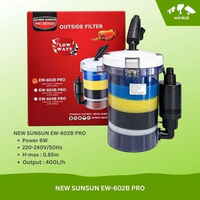 Filter Canister SUNSUN PRO Series EW 602B Outside Filter Aquarium Low Watt - 400Lph