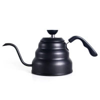 1L Stainless Steel Cloud Hand Brewing Pot Coffee Pot Stainless Steel Goose Neck Long Mouth Hand Dripping Pot Teapot