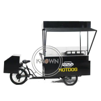 3 wheel mobile electric fast food hot dog bike snack vending cart with freezer for sale