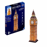 Model London Big Ben, Teka-teki 3D, dengan Masjid Kubah Emas, Mainan DIY, Model Seni Bina, Teka-teki