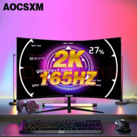 AOSXM27 inch 165Hz curved game display VA 2K 144Hz HD desktop computer display 2560 * 1440 HDMI compatible/DP
