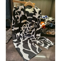 【巴黎精品】褶皺套裝長袖褲裝-三宅風印花外套闊腿褲女裝a1hn77