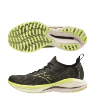 【MIZUNO 美津濃】慢跑鞋 男鞋 運動鞋 緩震 一般型 WAVE NEO WIND 黑黃 J1GC227852