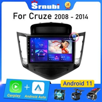 Srnubi 9" Android 11 Car Radio For Chevrolet Cruze J300 2008 - 2014 Multimedia Player Navigation GPS 2 din Carplay DVD Head Unit