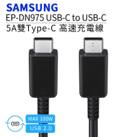 Samsung三星 雙Type-C(USB-C)5A高速原廠快充充電線/傳輸線 EP-DN975