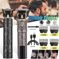 Rechargeable Hair Clipper Haircut Razor for Men Shaver Adult Electric USB Charging Clipper LCD Display Cordless Carving Pusher
