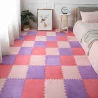 地毯全鋪室內臥整少女方塊拼接墊公主房床邊耐臟好打理大面積墊子