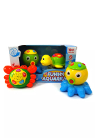 Happy Toon Funny Aquarium Toy Mainan Bayi Gurita Kepiting - NB-03622