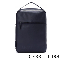 【Cerruti 1881】義大利頂級小牛皮後背包 CEZA05338M(深藍色)
