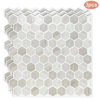 Wostick Hexagonal Peel and Stick Wallpaper Backsplash Tile Sticker for Kitchen Wall Decor Waterproof