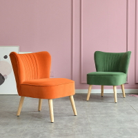 沙發 懶人沙發 北歐單接待洽談沙發椅家用小戶型網紅法式輕奢臥室梳妝椅子布藝凳