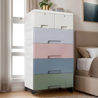 HotSaleX-MartPlastic Clothes Drawer 3/4/5/6Layer With Lock Storage Drawer Cabinet/Plastic Drawer Sto
