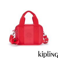 Kipling (網路獨家款) 鮮豔寶石紅輕巧手提斜背兩用包-NADALE