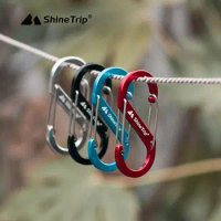 4 Colors Key-Lock Tool Aluminum Alloy Mini Keychain Hook Camping Backpack Buckles Anti-Theft Buckle S Type Carabiner