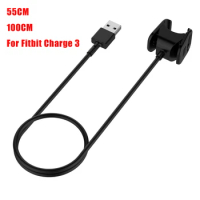 DHL 100PCS New USB Charger Charging Clip Cable Cord Dock Cradle For Fitbit Charge 3 Tracker Drop Ship
