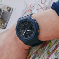 【CASIO 卡西歐】CASIO 卡西歐 G-SHOCK 八角形碳纖維核心防護 太陽能手錶 藍(GA-B2100-2A)